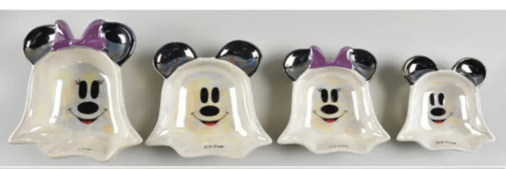 Disney MICKEY and MINNIE MOUSE Measuring Cups Hand Painted NWT